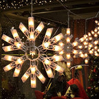 Snowflake Christmas String Lights - 2 Pack 6 Drops 8.8 Ft. 100 Mini Bulb Snowflake Icicle Lights with Hooks, alternate view 3