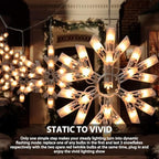 Snowflake Christmas String Lights with 9 Drops - 13ft 150 Mini Bulb Icicle Lights with Clips, Plug-in, alternate view 4