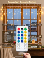 Snowflakes Christmas Lights, 8.2 FT 80 LED Curtain String Lights, alternate view 3