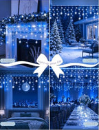 Snowflakes Icicle Lights Outdoor, 8.2 FT 80 LED Hanging Lights, alternate view 2