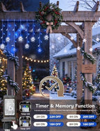 Snowflakes Icicle Lights Outdoor, 8.2 FT 80 LED Hanging Lights, alternate view 5