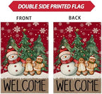 Snowman Gingerbread Christmas House Flag Large Yard Decor 28X40In, alternate view 6