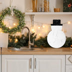 Snowman Marble Cheese Board Charcuterie Cutting Tray Marble Serving Decorative for Decoration Charcuterie, alternate view 6