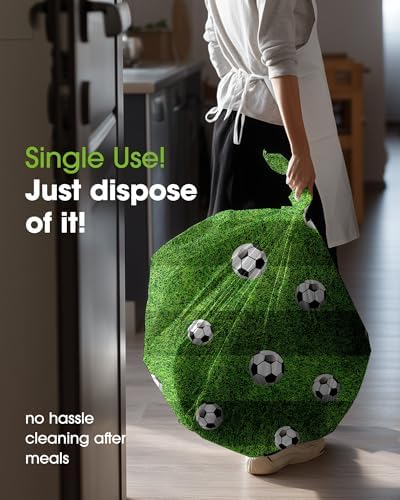 Soccer Plastic Table Cloth Disposable 6 Pack, 54 x 108 Inch in 54 x 108 Inch, alternate view 3