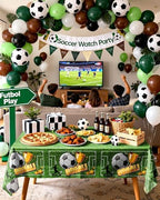 Soccer Plastic Table Cloth Disposable 6 Pack, 54 x 108 Inch in 54 x 108 Inch, alternate view 4