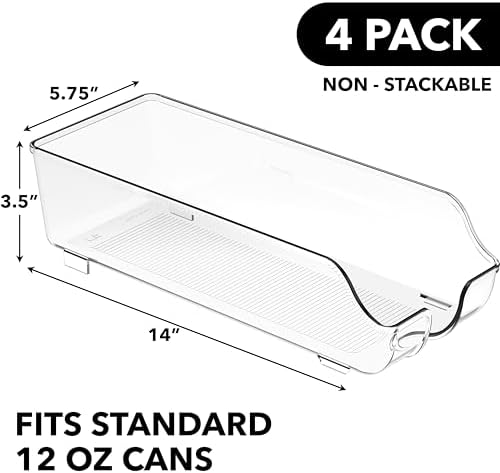 Soda Can Organizer Dispenser Refrigerator/Pantry, Set of 4, alternate view 3