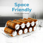 Soda Can Organizer for Refrigerator & Pantry, 2 Pack, Clear in Clear, alternate view 3