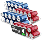 Soda Can Organizer for Refrigerator & Pantry, 4 Pack, Clear in Clear