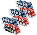 Soda Can Organizer for Refrigerator & Pantry, 6 Pack, Clear in Clear