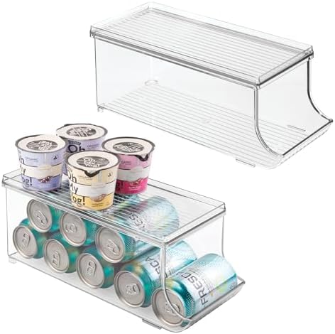 Soda Can Organizer, Set of 2, Clear in Clear
