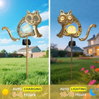 Solar Cat Garden Light Glowing Eye Outdoor Decor, alternate view 4