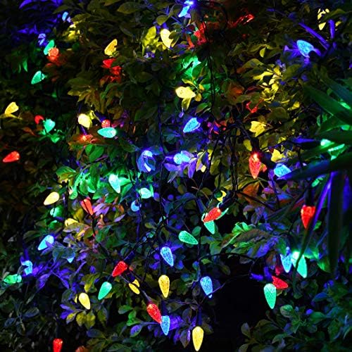 Solar Christmas Lights Outdoor C6 Strawberry String Lights, LED Christmas Fairy Lights 50 LEDs Solar Operated, alternate view