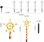Solar Christmas Star Pathway Lights Outdoor Decorations, 10 Pack, alternate view 3