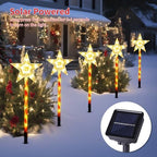 Solar Christmas Star Pathway Lights Outdoor Decorations, 5 Pack, alternate view 5