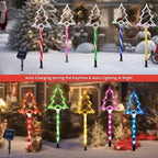 Solar Christmas Tree Pathway Lights Outdoor Decorations, 10 Pack, alternate view 4