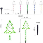 Solar Christmas Tree Pathway Lights Outdoor Decorations, 10 Pack, alternate view 6