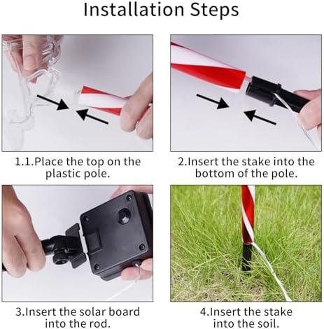 Solar Christmas Tree Pathway Lights Outdoor Decorations, 10 Pack, alternate view 7