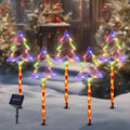 Solar Christmas Tree Pathway Lights Outdoor Decorations, 5 Pack