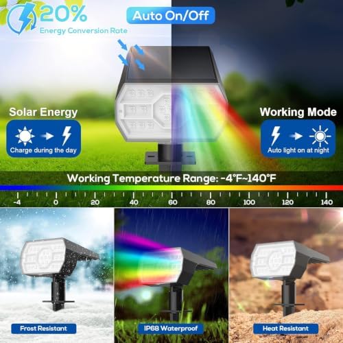 Solar Color Changing Lights - 4 Pack (Multicolor), alternate view 2