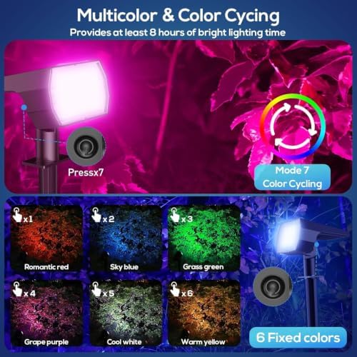 Solar Color Changing Lights - 4 Pack (Multicolor), alternate view 4