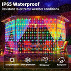 Solar Curtain Lights 10x10Ft 300LED Twinkle Fairy String Lights Multicolor Cool White Dual Color Changing, alternate view 7