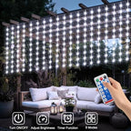 Solar Curtain Lights 300 LED Outdoor Curtain Lights Waterproof in 300LED-Cool White, alternate view 2