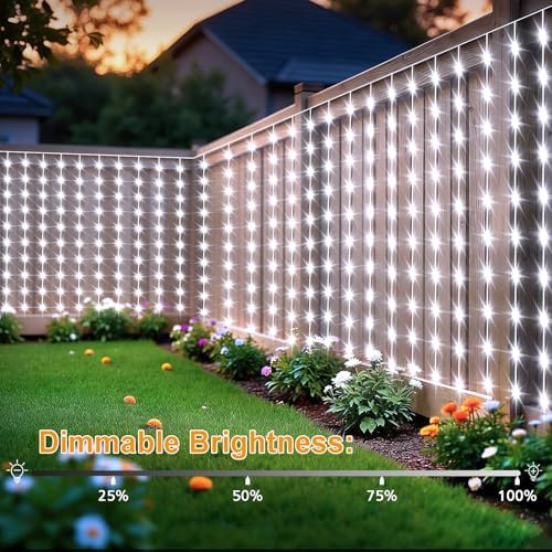 Solar Curtain Lights 300 LED Outdoor Curtain Lights Waterproof in 300LED-Cool White, alternate view 3