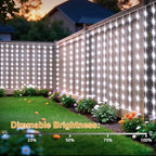 Solar Curtain Lights 300 LED Outdoor Curtain Lights Waterproof in 300LED-Cool White, alternate view 3