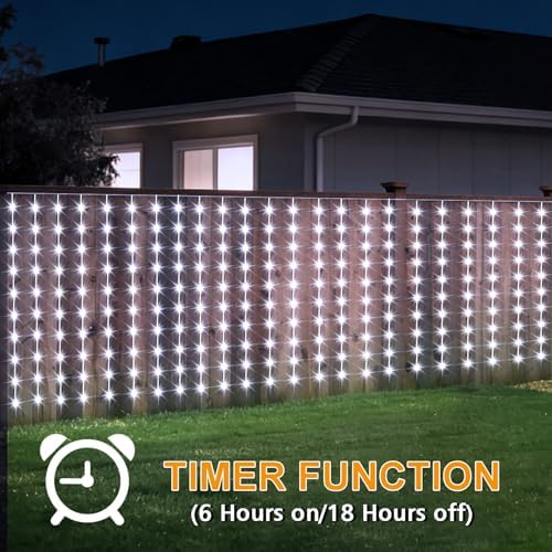 Solar Curtain Lights 300 LED Outdoor Curtain Lights Waterproof in 300LED-Cool White, alternate view 4