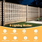Solar Curtain Lights 300 LED Outdoor Curtain Lights Waterproof in 300LED-Cool White, alternate view 6