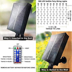 Solar Curtain Lights Remote Control, Outdoor Garden Lights 300 LED 8 Modes Remote Control Waterproof Solar, alternate view 5