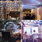 Solar Fairy Lights, 2-Pack Total 80FT 240LED String Lights, White in White, alternate view 4