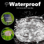 Solar Fairy Lights, 2-Pack Total 80FT 240LED String Lights, White in White, alternate view 5