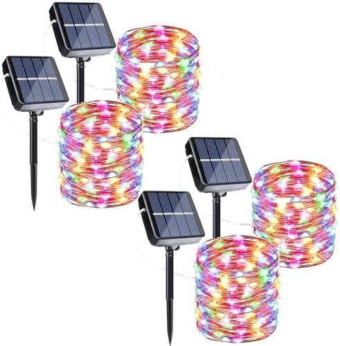 Solar Fairy Lights, 4Pack Total 104FT 320LED Lights, Multicolor