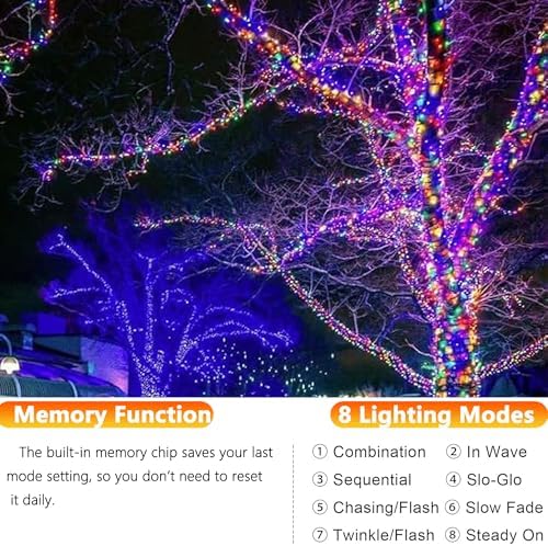 Solar Fairy Lights, 4Pack Total 104FT 320LED Lights, Multicolor, alternate view 3