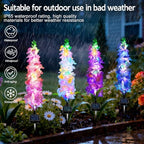 Solar Garden Lights, 6 Pack 20 LEDs Solar Delphinium Flowers Lights Gifts for Mom Grandma Women, Waterproof, alternate view 5