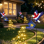Solar Garden Lights, Eagle Watering Can for Patriotic Outdoor Decor, alternate view 2
