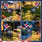 Solar Garden Lights, Eagle Watering Can for Patriotic Outdoor Decor, alternate view 5