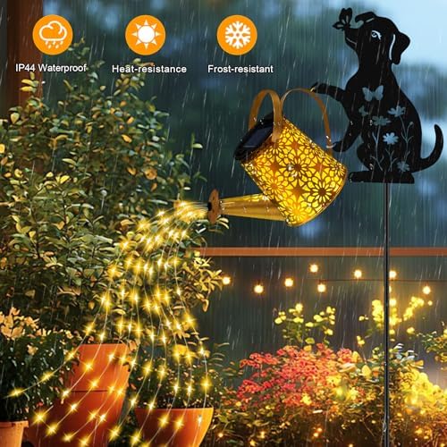 Solar Garden Lights Outdoor Decor, Dog Watering Can Lights for Yard, 2 Pack, alternate view 4