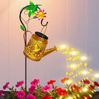 Solar Garden Lights Outdoor Decor, Hummingbird Watering Can Solar Lantern