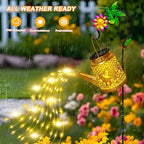 Solar Garden Lights Outdoor Decor, Hummingbird Watering Can Solar Lantern, alternate view 4