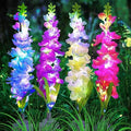 Solar Garden Lights, Solar Delphinium Flowers Lights 4 Pack 80 LEDs, Waterproof Outdoor Light Two Lighting Modes