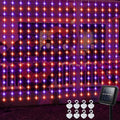 Solar Halloween Curtain Lights, 7.9ft x 6ft Orange Purple Curtain Lights