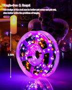 Solar Halloween Lights Orange and Purple, 2 Pack Total 200LED 66FT, alternate view 6