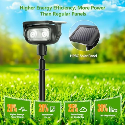 Solar Halloween Spot Lights Outdoor, 2 Pack RGB Landscape Spotlight, alternate view 4