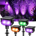 Solar Halloween Spot Lights Outdoor, 4 Pack RGB Landscape Lighting