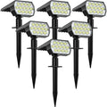 Solar Light Outdoor, IP68 Waterproof, 65 LED, Cool White, 6 Pack in Cool White