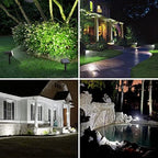 Solar Light Outdoor, IP68 Waterproof, 65 LED, Cool White, 6 Pack in Cool White, alternate view 2