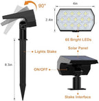 Solar Light Outdoor, IP68 Waterproof, 65 LED, Cool White, 6 Pack in Cool White, alternate view 6