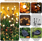 Solar Lights Outdoor(2 Pack-16 LEDs), Solar Garden Lights, Fairy Lights, alternate view 2